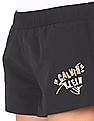 Calvin Klein Women Black Elasticized Waist Solid Shorts