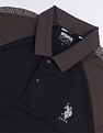 USPA Active Colourblocked Slim Fit Polo Shirt