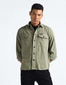 Flying Machine Slim Fit Washed Chambray Shirt