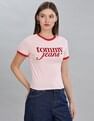 Tommy Hilfiger Womens Pink Logo T-Shirts