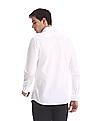 USPA Tailored White Tailored Regular Fit Solid Shirt