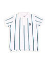 U.S. Polo Assn. Kids Boys Vertical Striped Regular Fit Polo Shirt