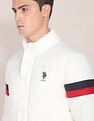 U.S. Polo Assn. High Neck Horizontal Stripe Padded Jacket