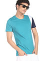 Flying Machine Pure Cotton Colour Block T-Shirt