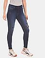 Aeropostale Women Dark Blue High Rise Destroyed Jeans