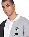 U.S. Polo Assn. Men Multi Colour Embroidered Logo Striped Polo Shirt