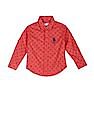 U.S. Polo Assn. Kids Boys Spread Collar Printed Shirt