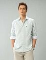 Arrow Sport Air Soft Manhattan Slim Fit Vertical Striped Shirt