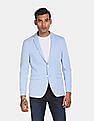 U.S. Polo Assn. Men Light Blue Notch Lapel Collar Casual Blazer