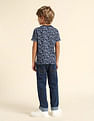 U.S. Polo Assn. Kids Boys All Over Printed Regular Fit T-Shirt