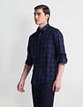 Arrow Sport Tartan Check Point Collar Shirt