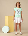 U.S. Polo Assn. Kids Girls Brand Printed Relaxed Fit T-Shirt