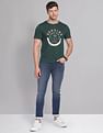 AD by Arvind Crew Neck Graphic Print T-Shirt