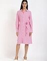 Tommy Hilfiger Viscose Spread Collar Shirt Dress
