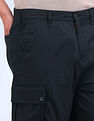 Flying Machine Relaxed Fit Solid Cargo Trousers