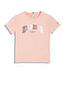 Tommy Hilfiger Girls Orange Logo T-Shirt