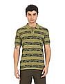 U.S. Polo Assn. Denim Co. Ribbed Collar Printed Polo Shirt
