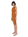 Calvin Klein Women Light Brown Solid Panelled Bodycon Dress