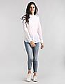 GAP Women White New Fitted Boyfriend Swiss Dot Shirt