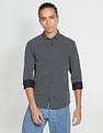 Flying Machine Geometric Twill Weave Shirt