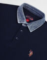 U.S. Polo Assn. Denim Co. Solid Denim Collar Polo Shirt