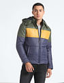 Flying Machine Detachable Hood Colour Block Jacket