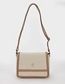 Tommy Hilfiger Solid Brown Polyester Sling Bags