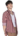Flying Machine Vertical Stripe Cotton Shirt