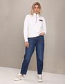 U.S. Polo Assn. Women High Neck Solid Sweatshirt