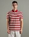 Tommy Hilfiger Striped Regular Fit Cotton Polo T-Shirt