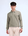 Flying Machine Relaxed Fit Ribbed Polo Shirt