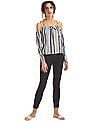 Aeropostale Striped Cold Shoulder Top