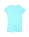 U.S. Polo Assn. Kids Boys Light Blue Cotton Knit Set
