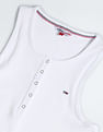 Tommy Hilfiger Essential Button Placket Ribbed Tank T-Shirt