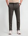 Arrow Sport Self-Design Slim Fit Trousers