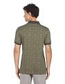 AD by Arvind Cotton Floral Printed Polo Shirt