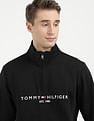 Tommy Hilfiger Solid High Neck Cotton Sweatshirt