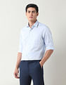 Arrow Horizontal Striped Manhattan Slim Fit Shirt
