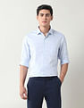 Arrow Horizontal Striped Manhattan Slim Fit Shirt