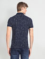 Flying Machine Graphic Print Cotton Polo Shirt