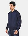 Flying Machine Raglan Sleeve Solid Bomber Jacket