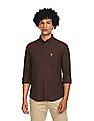 U.S. Polo Assn. Spread Collar Solid Casual Shirt