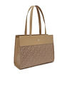 Tommy Hilfiger Logo Khaki Polyester Tote Bag