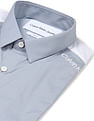Calvin Klein Jeans Men Blue Slim Fit Colour Block Logo Formal Shirt