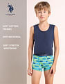 USPA Innerwear Boys Mid Rise Cotton Spandex Trunks - Pack Of 3