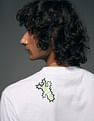 Flying Machine Graphic Printed  Pure Cotton Relaxed Fit T-shirt