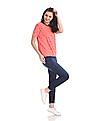 U.S. Polo Assn. Women Crew Neck Star Print T-Shirt