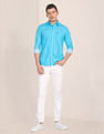 U.S. Polo Assn. Rounded Cuff Printed Casual Shirt