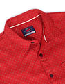 Flying Machine Geometric Print Cotton Shirt