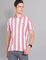 AD by Arvind Vertical Stripe Moistex Finish Polo Shirt